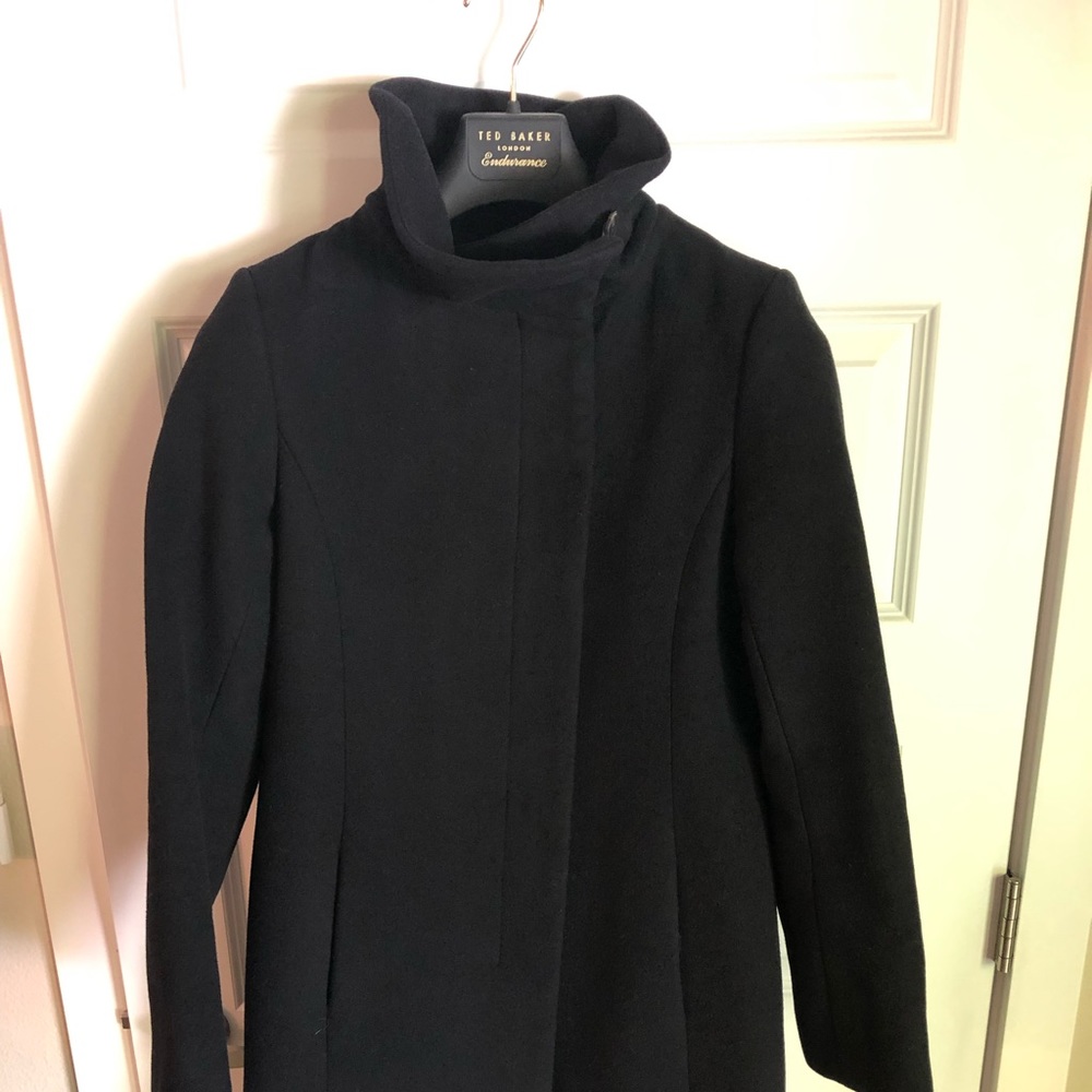 Babaton Aritzia black wool cashmere coat medium